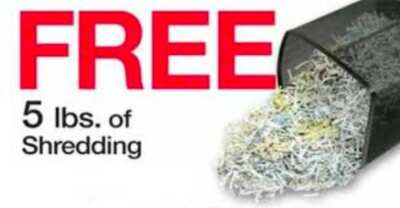 Document Shredding at Office Depot - Up to 5 lbs! All for FREE!