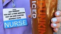 Claim a Free Medium Hot or Iced Coffee for Nurses at Dunkin' Today